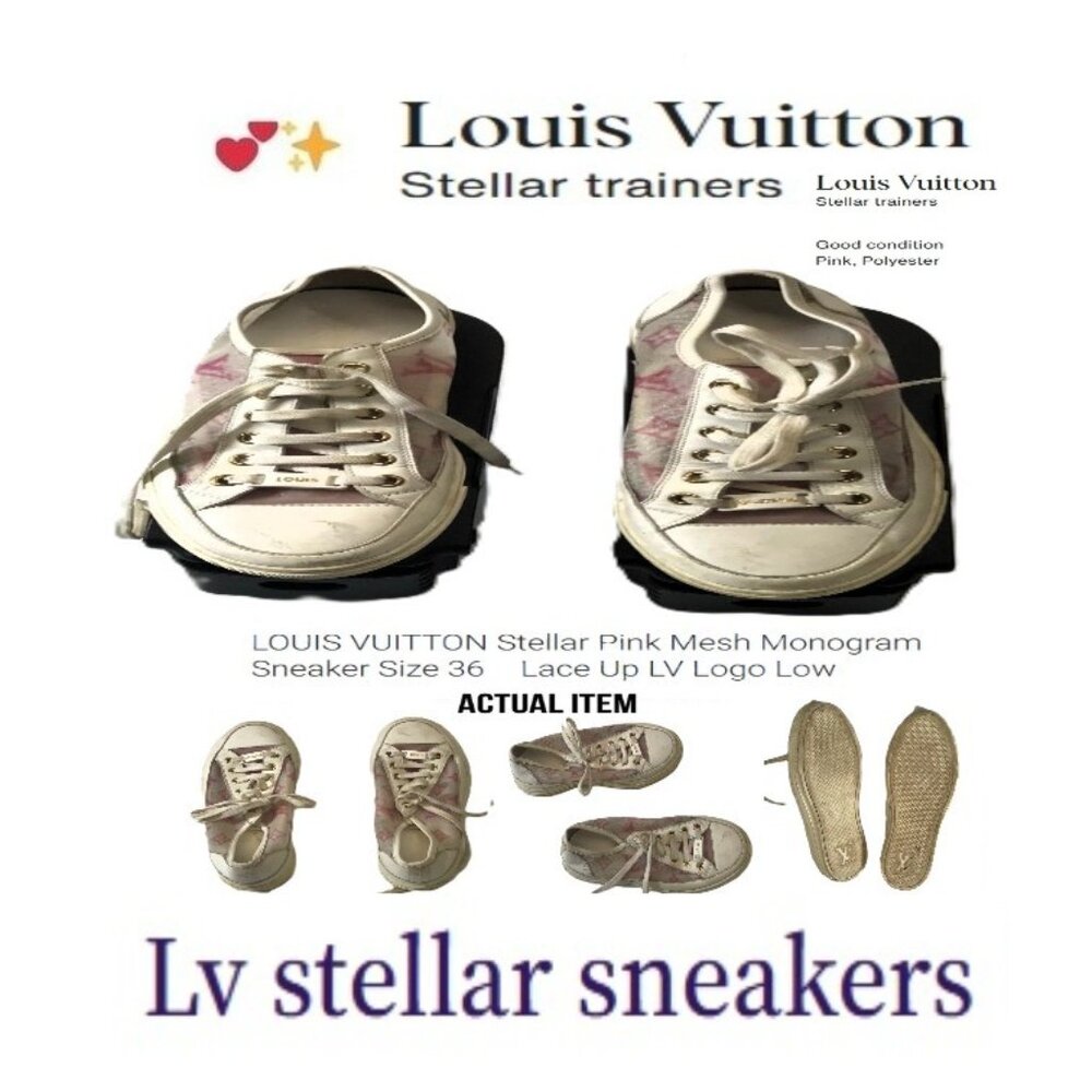 🛑 LOUIS VUITTON Designer➕ SNEAKER Stellar TRAINER Monogram SHOES Logo💸BUYNOW‼️